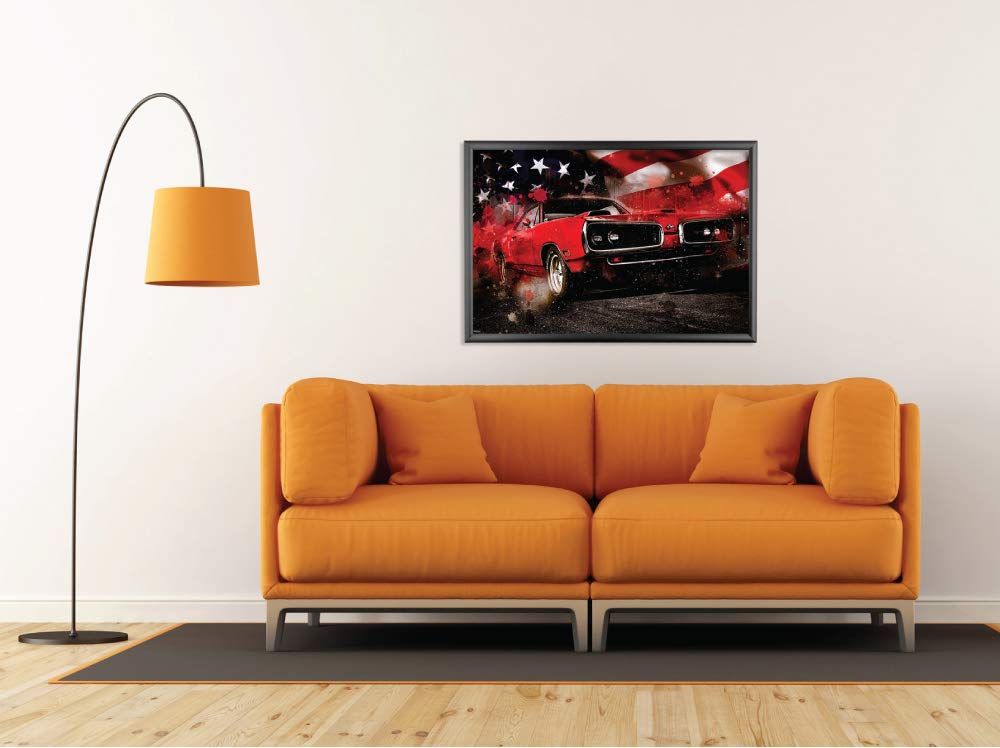 Amazon.com: PosterMerchant Classic American Muscle Car Retro